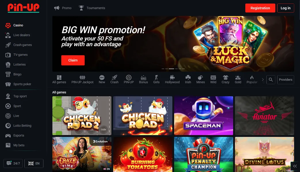 Pin Up Casino'da kayıt olma rehberi